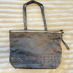 Vintage Gray Coach Purse