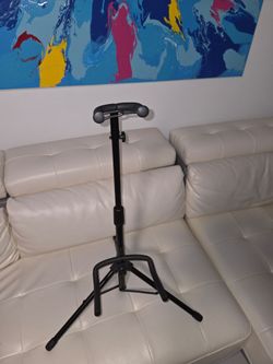 Black Guitar Stand Adjustable Tripod Base