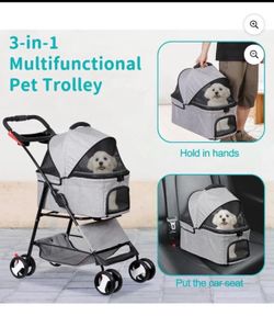 3-in-1 Multifunctional Pet Trolley stroller