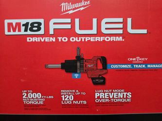 Milwaukee M18 1" Fuel impact wrench kit,New, Financing Available