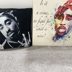 2pac Pillow 16x16/ 2pac Canvas 18x18