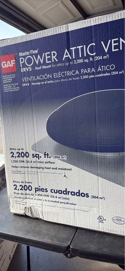 Master Flow 1250 CFM Black Power Roof Mount Attic Fan