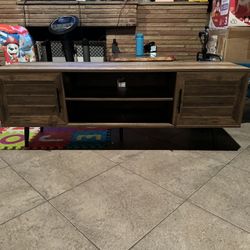 Mid Century Modern TV Stand, Wood TV Stand with Storage Cabinet and Open Shelf for Televisions up to 65"