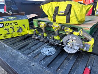 ONE+ 18V Cordless 4-Tool Combo Kit with Compact Battery, 4.0 Ah Battery, and Charger