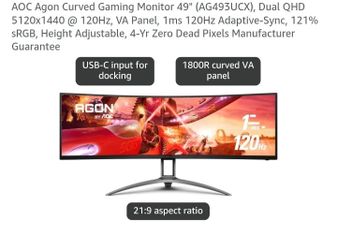 Agon 49-inch ultra-wide monitor