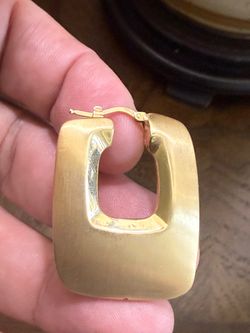 New Aqua 18k Gold Italy Earrings