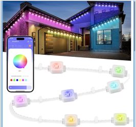 Nexillumi Permanent Outdoor Lights for House, 150ft Smart RGB LED Lights Outside