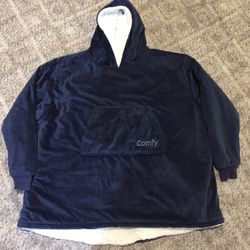 THE COMFY Original | Oversized Microfiber & Sherpa Wearable Blanket (royal) blue.