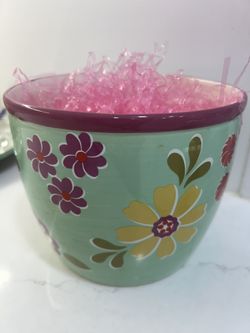 Spring  Flower Pot - Jackson & Perkins Ceramic Pot / Planter 