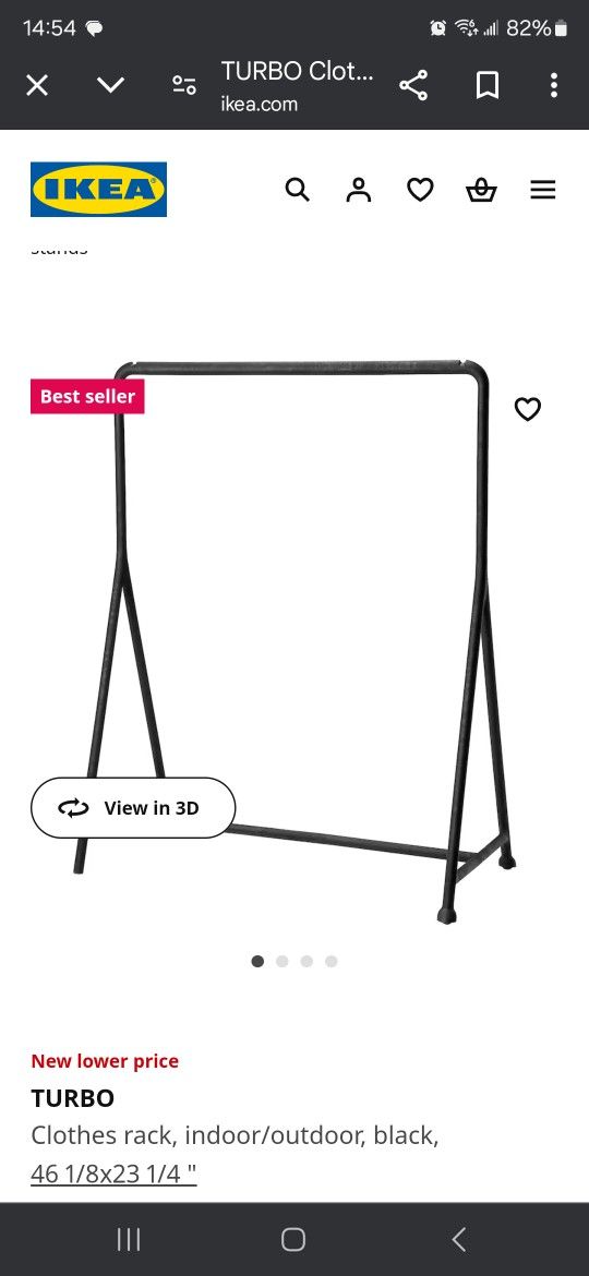 IKEA Turbo Indoor Outdoor Clothing Rack