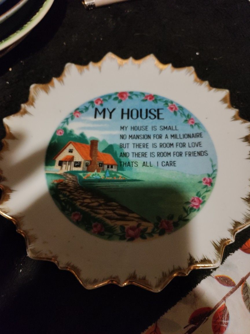 Vintage House Blessing Plate 