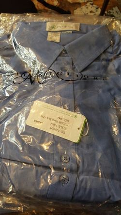 Ladies blue button up dress shirts