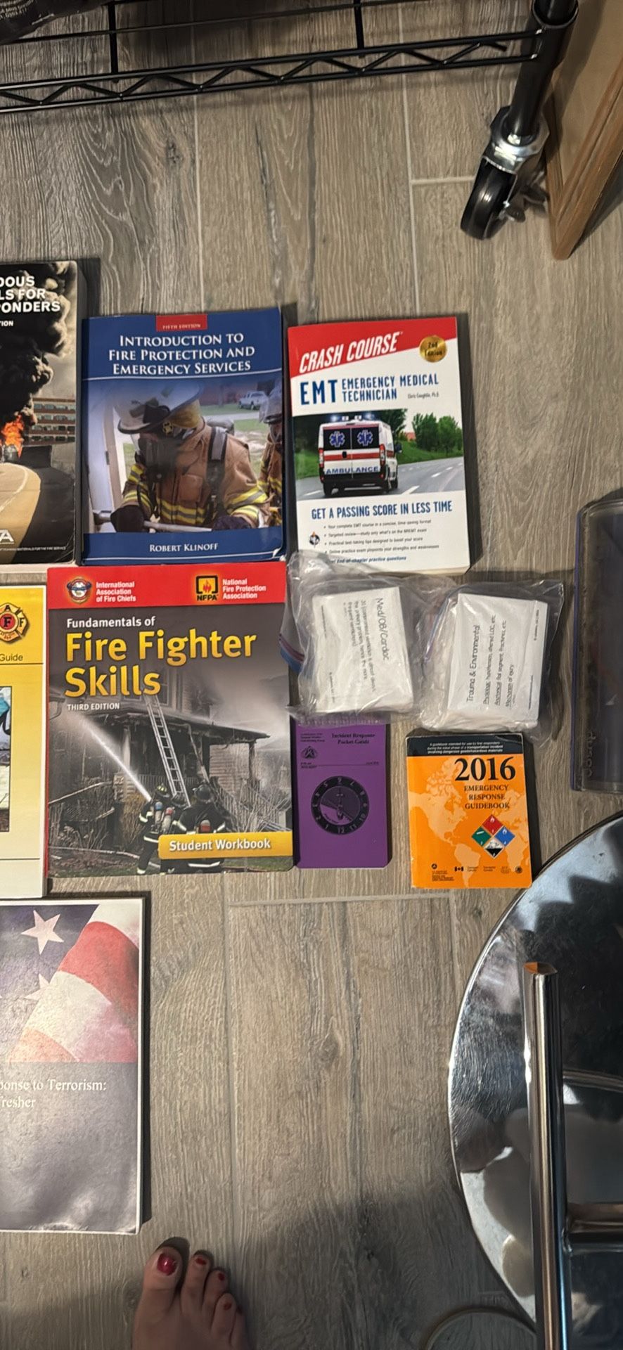 Firefighter EMT Hazmat books read description nw valley make reasonable offer for all
