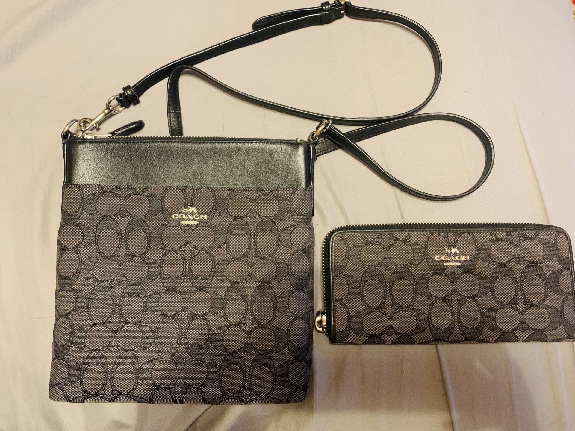 Coach purse and matching wallet