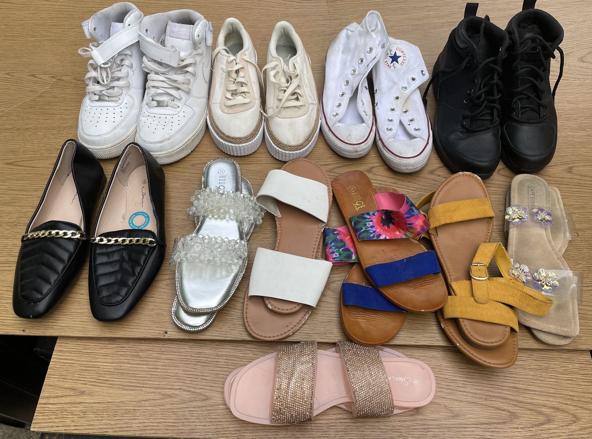 Air Force ones converse, puma, work shoes, sandals, Women’s Size 6 9 10