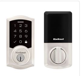 Kwikset SmartCode 270 Traditional Satin Nickel Touchpad Single Cylinder Electronic Deadbolt Featuring SmartKey Security