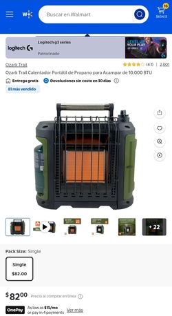 New  Ozark Trail Calentador Portátil de Propano para Acampar de 10,000 BTU