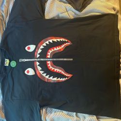 Bape Black/Red Camo Shark Tee Shirt