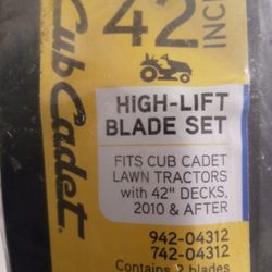 Hi-lift Blade Set Fits Cub Cadet Lawn Tractors With 42" Decks 2010 And After