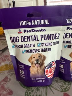 Dog dental powder