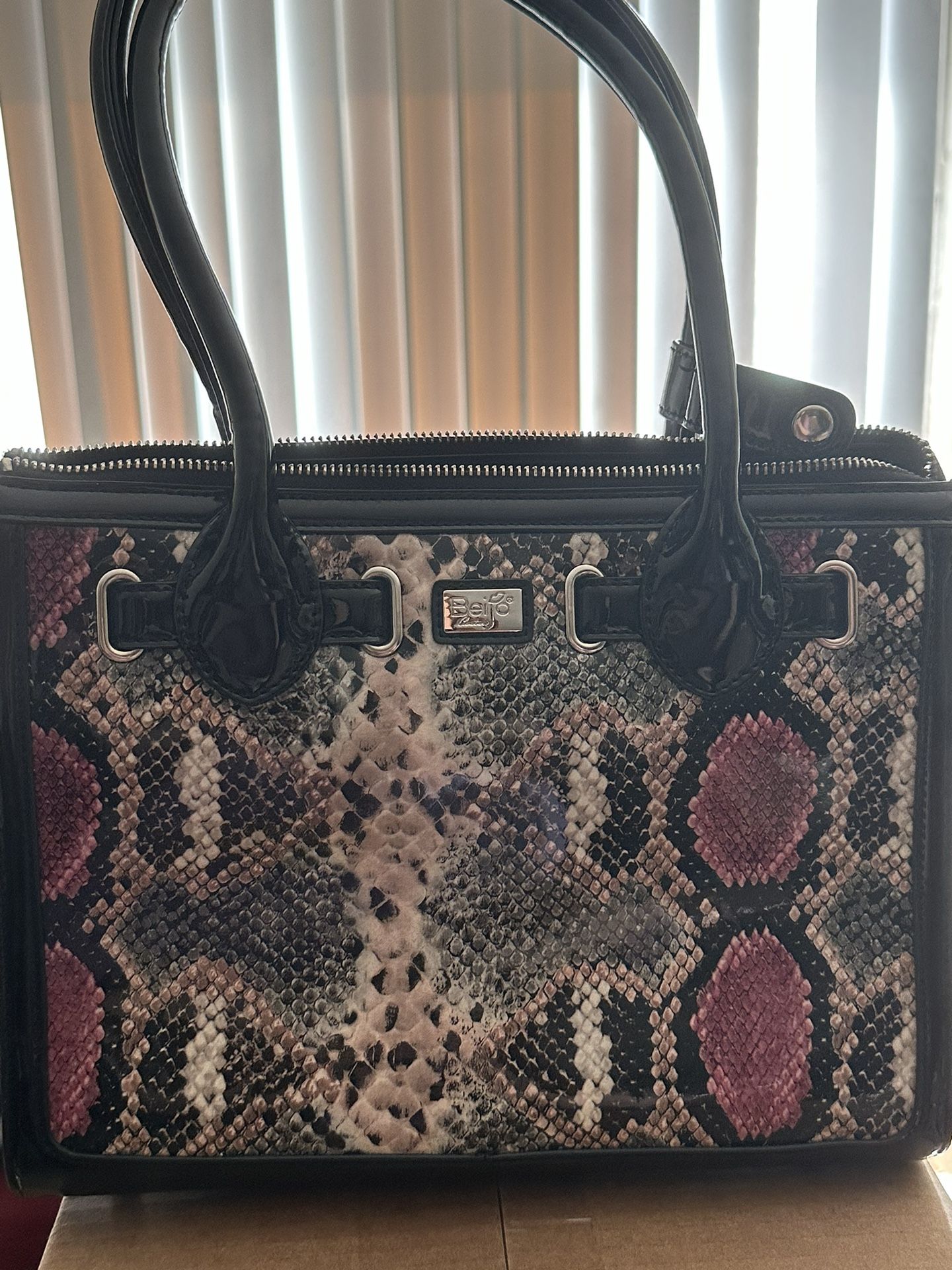 Beijo Handbag Snakeskin Print shoulder purse