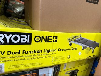 $170 Ryobi 18 volt cordless Dual function lighted Creeper/Seat  Kit