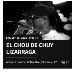 2 Boletos “Chuy Lizarraga”