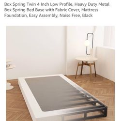 New! 4” twin size Box Spring 