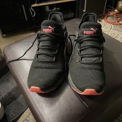 Women Black And Pink Puma Shoes