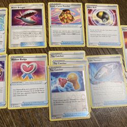 Pokémon 11 Trading Card Game Set Lot Trainer Item Ultra Ball Holo Toy Rope Damag