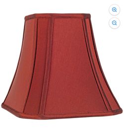 Springcrest Crimson Red Cut-Corner Medium Lamp Shades(set Of 2)