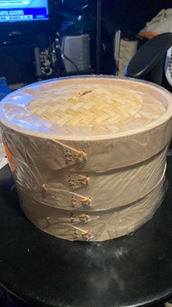 3-Tier Bamboo Steamer Basket