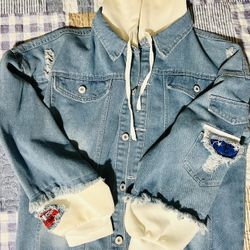 Distress Marvel Denim Jacket