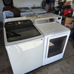 SAMSUNG WASHER AND ELECTRIC DRYER