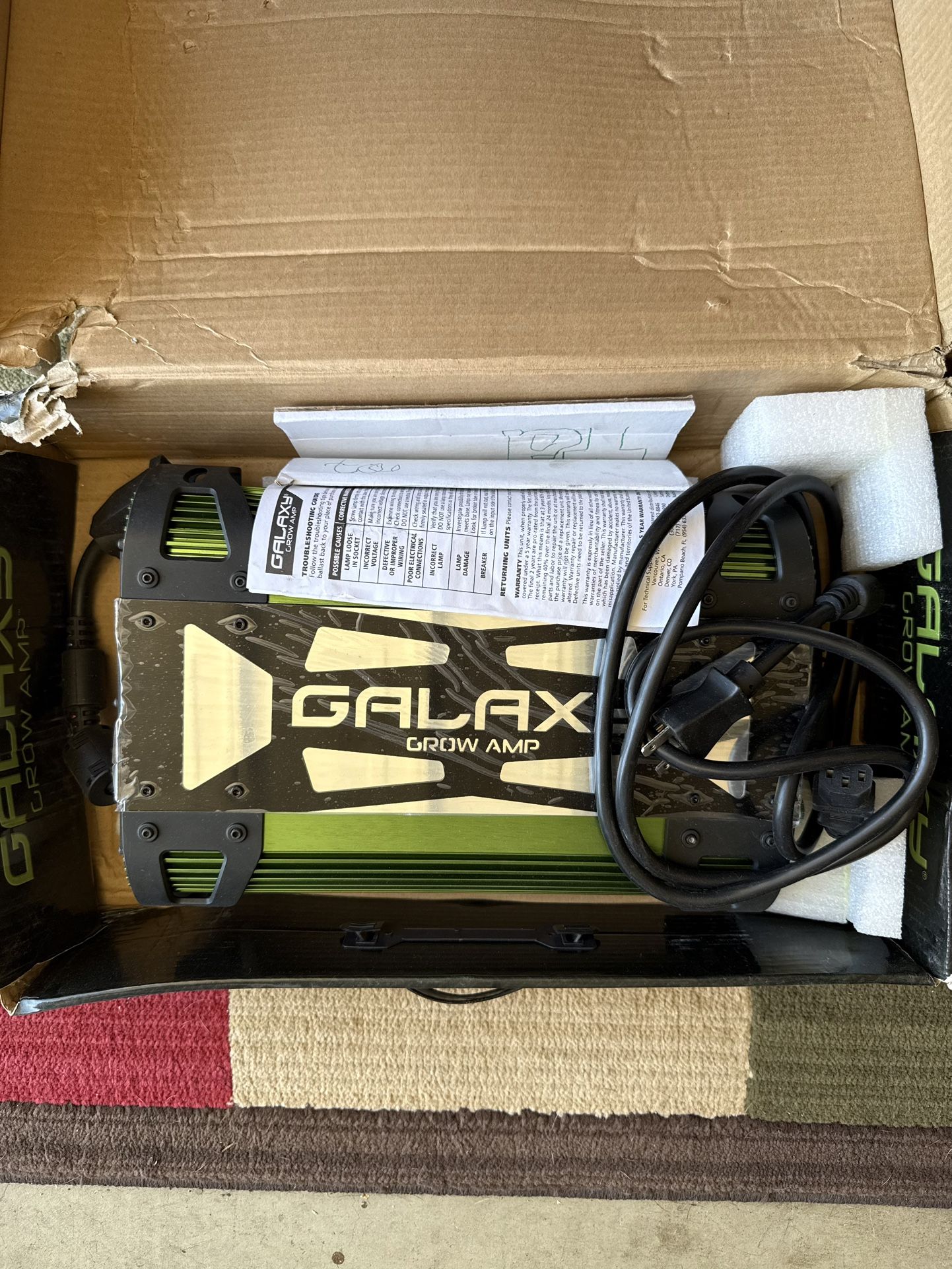 Galaxy Sun System 1000w Ballast Grow Amp - 240v - Open Box