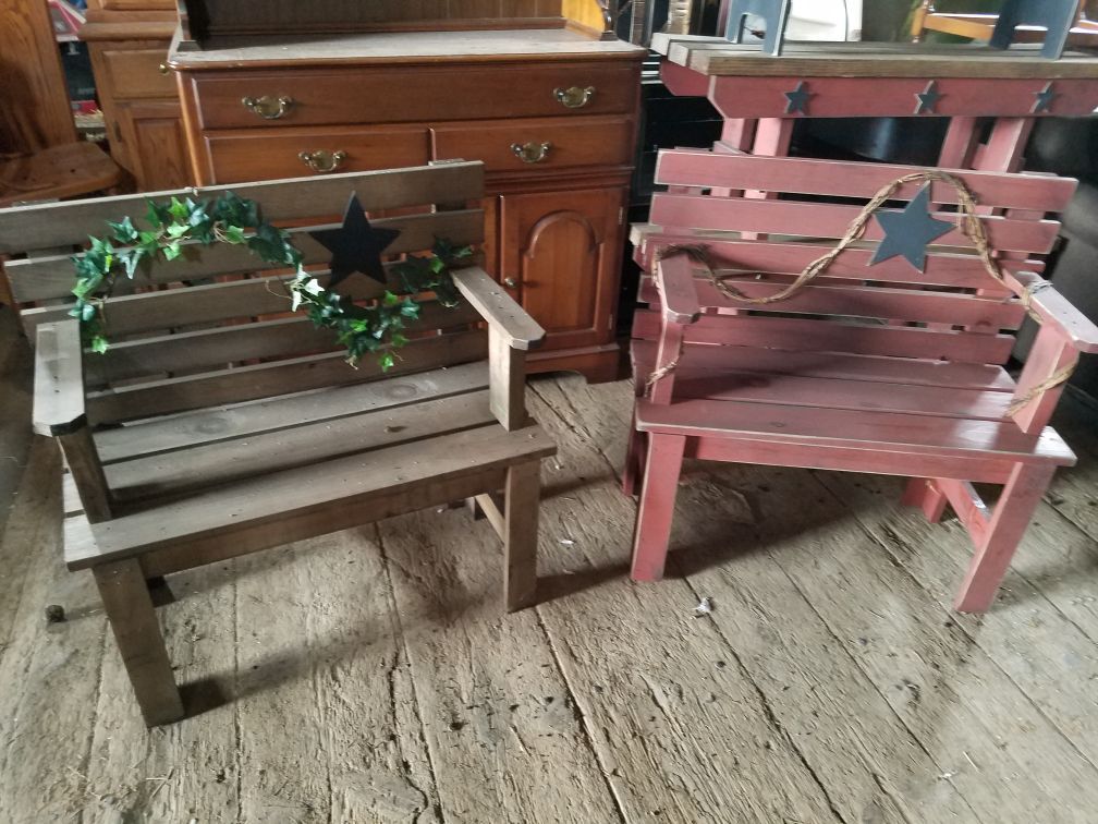Amish made primitive benches new