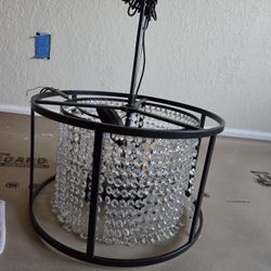 White Beaded Chandelier 