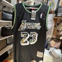 NBA Lakers Lebron James Camo Jersey - Hardwood Classics 