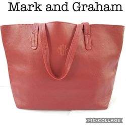 Mark and Graham  Oversized Italian Leather Everyday  XL Tote handbag