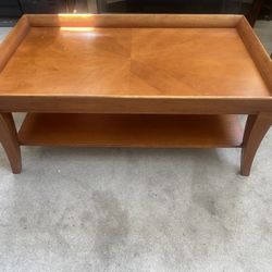 Rectangular Wood Tray Top Coffee Table   