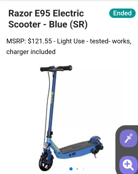 Razor E95 Electric Scooter - Blue