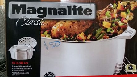 Brand new in box roaster lid and metal rack