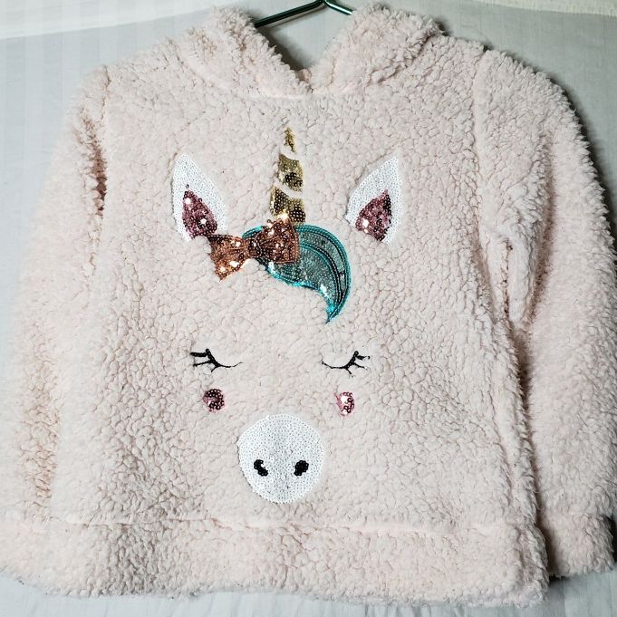 Girl's Soft Warm Unicorn Sequin Jacket
