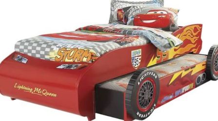 Lightning McQueen bed with trundle.