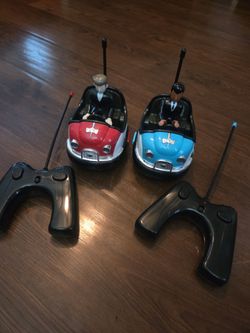 Remote control cars set of two characters pop out!