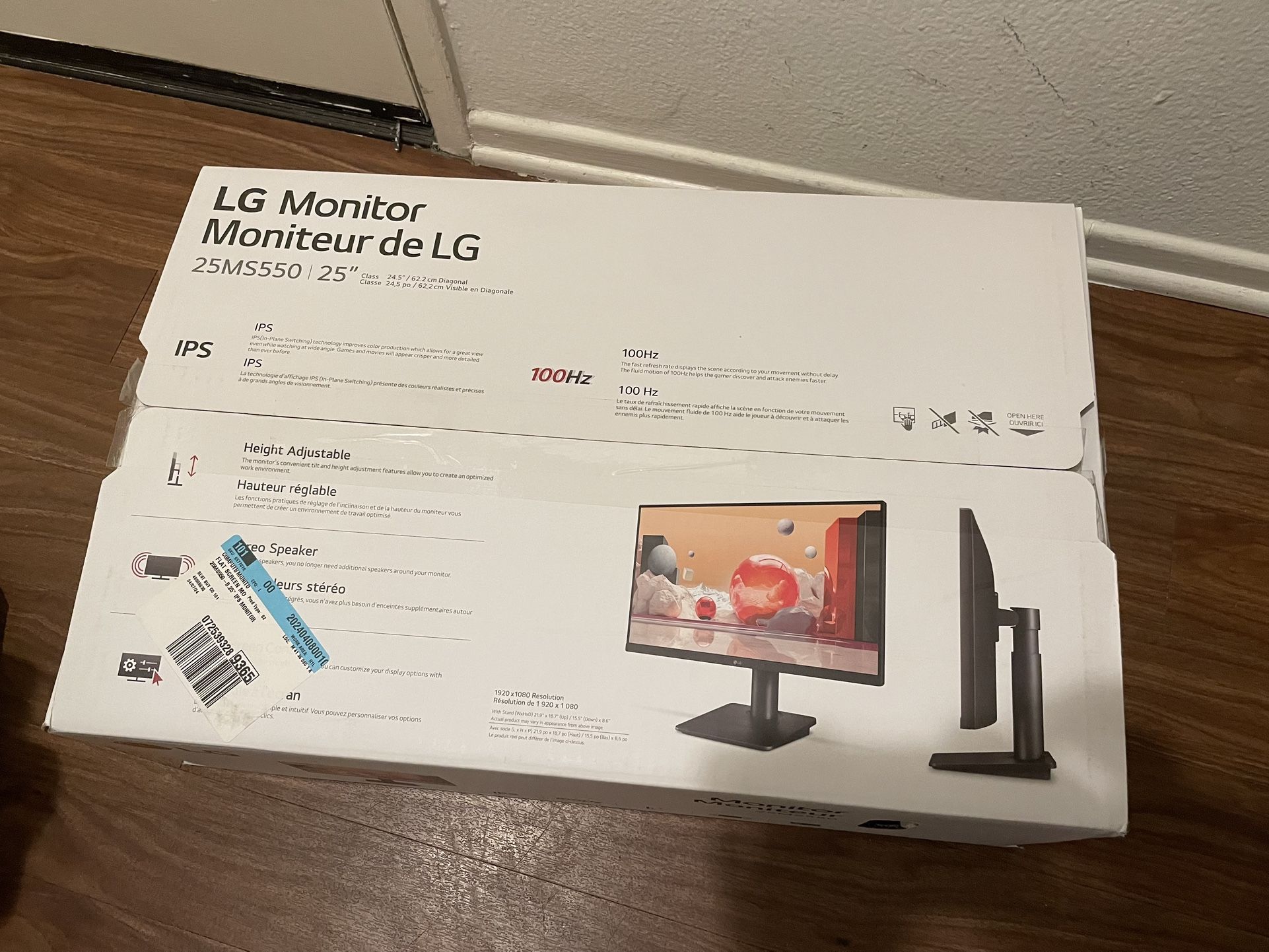 LG monitor 25” 100Hz