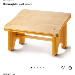 Bamboo Wooden Foot Rest Step Stool
