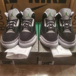 Jordan 3 Pine Green Deadstock! W/receipt Nike Adidas Yeezy Boost 100% Authentic 