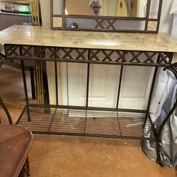 Console Table W Mirror 