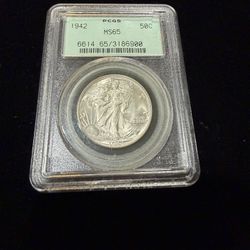 1942 50c MS65 PCGS